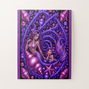Puzzle Affiche d'art de rêve de mermaid duo fantaisie vio