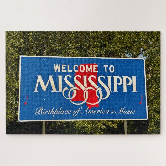 Puzzle Affiche de bienvenue du Mississippi (Horizontal)