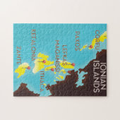 Puzzle Affiche de carte des îles Ioniennes. (Horizontal)