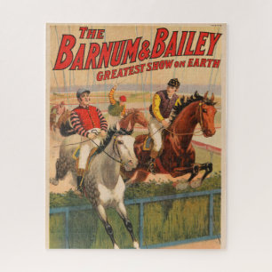 Puzzle Affiche De Cirque De Jockeys Sur Les Chevaux Qui S
