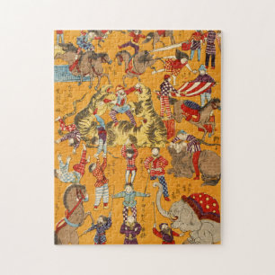 Puzzle Affiche de cirque japonaise vintage Art Ukiyo-e