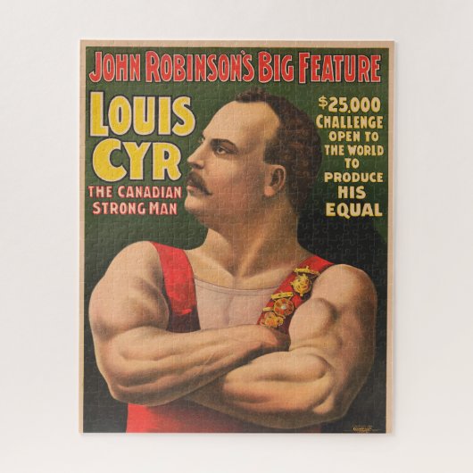 Puzzle Affiche De Cirque Montrant Louis Cyr Aux Armoiries (Vertical)