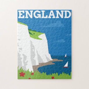 Puzzle Affiche de l'Angleterre de style d'art déco