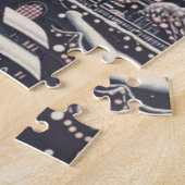Puzzle Affiche de Noël à Paris – Tour Eiffel enneigée en (Côté)