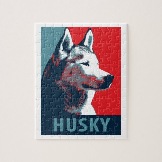 Puzzle Affiche de parodie politique sibérienne Husky (Vertical)