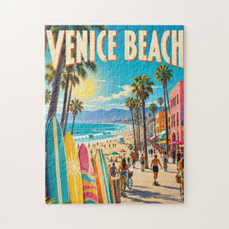Puzzle Affiche de planches de surf colorées de Venice Bea