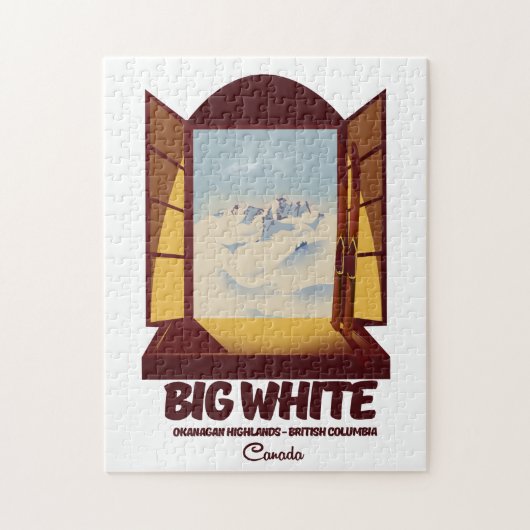 Puzzle Affiche de ski de Big White Colombie-Britannique C (Vertical)