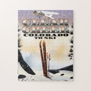Puzzle Affiche de ski de Clear Creek, Colorado.