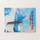Puzzle Affiche de ski de Lillehammer Norvège. (Horizontal)