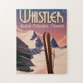 Puzzle Affiche de ski de Whistler, Vancouver, Colombie-Br (Vertical)