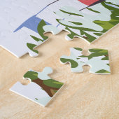 Puzzle Affiche de ski Jackson Wyoming (Côté)