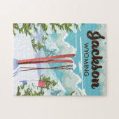 Puzzle Affiche de ski Jackson Wyoming (Horizontal)