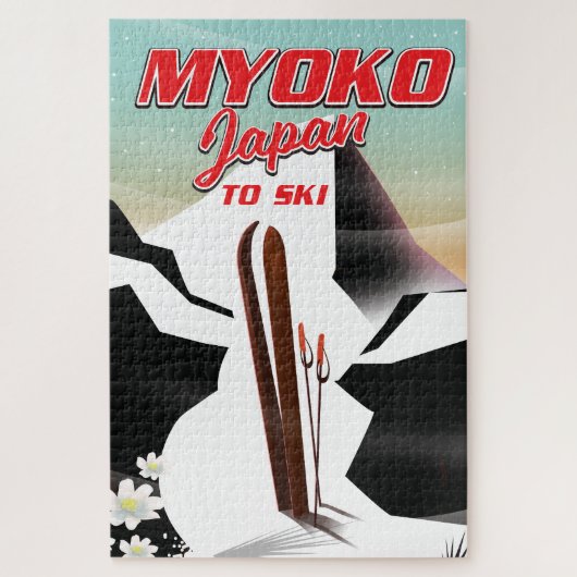 Puzzle affiche de ski myoko japon (Vertical)