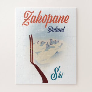 Puzzle Affiche de ski Zakopane Pologne