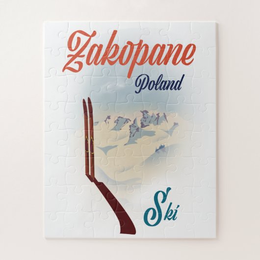 Puzzle Affiche de ski Zakopane Pologne (Vertical)