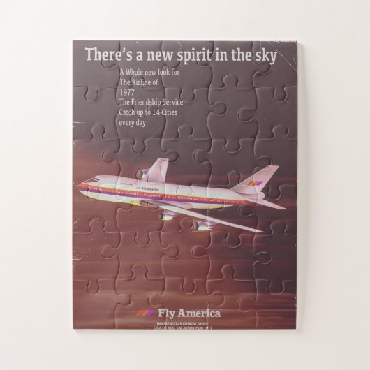 Puzzle Affiche de style vintage Airliner 1977 (Vertical)