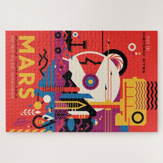 Puzzle Affiche de touriste de Mars (Horizontal)