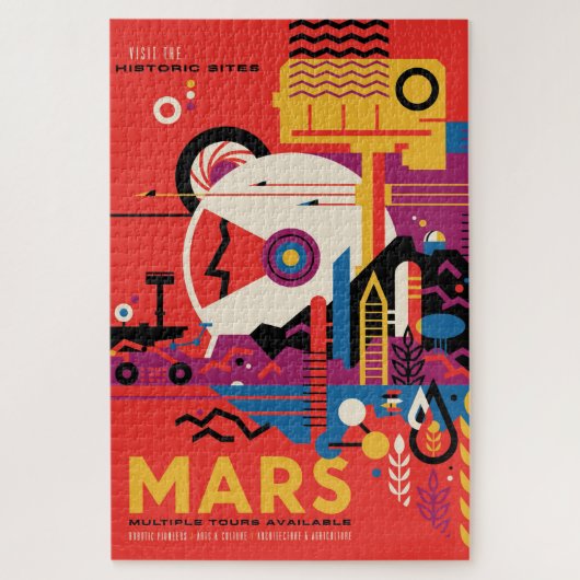Puzzle Affiche de touriste de Mars (Vertical)
