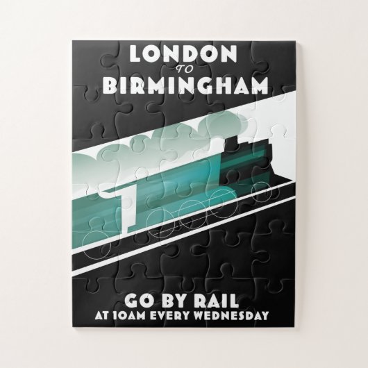 Puzzle Affiche de train de Londres à Birmingham (Vertical)