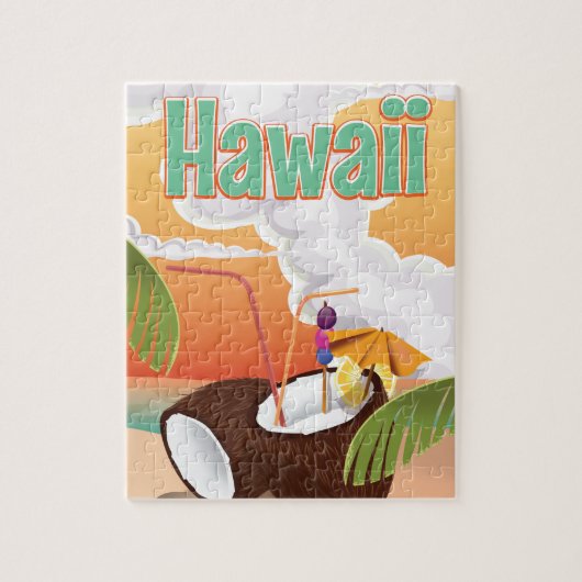 Puzzle Affiche de vacances à la plage à Hawaï (Vertical)