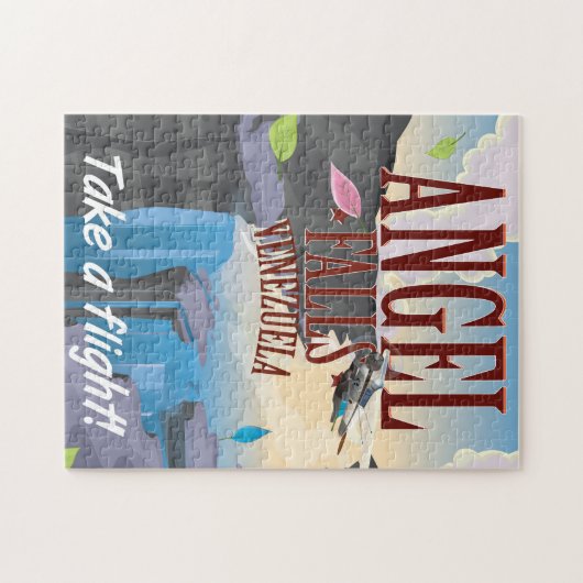 Puzzle Affiche de vacances d'Angel Falls Venezuela. (Horizontal)