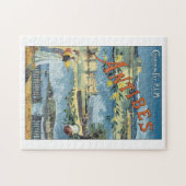 Puzzle Affiche de Vintage voyage d'Antibes (Horizontal)