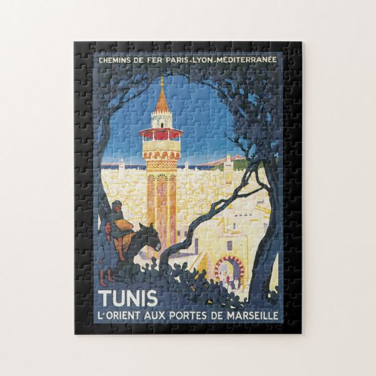Puzzle Affiche de Vintage voyage de Tunis (Vertical)