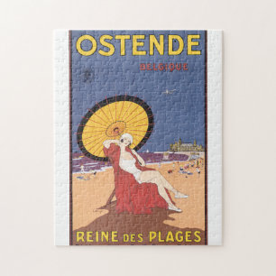 Puzzle Affiche de Vintage voyage d'Ostende-Belgique