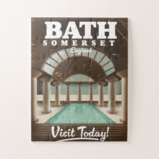 Puzzle Affiche de voyage à Bath Somerset Angleterre (Vertical)