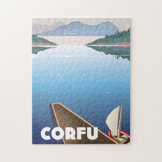 Puzzle Affiche de voyage à Corfou (Vertical)