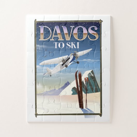 Puzzle Affiche de voyage à Davos Suisse (Vertical)