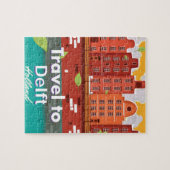 Puzzle Affiche de voyage à Delft Hollande (Horizontal)