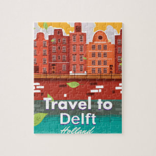 Puzzle Affiche de voyage à Delft Hollande