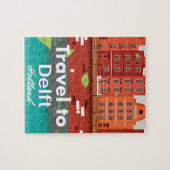 Puzzle Affiche de voyage à Delft Hollande (Horizontal)