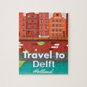 Puzzle Affiche de voyage à Delft Hollande (Vertical)