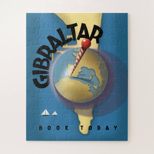 Puzzle Affiche de voyage à Gibraltar (Vertical)