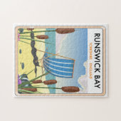 Puzzle Affiche de voyage à Runswick Bay Yorkshire (Horizontal)