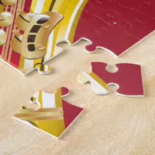 Puzzle Affiche de voyage au saxophone de Chicago