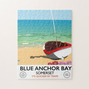 Puzzle Affiche de voyage Blue Anchor Bay Somerset