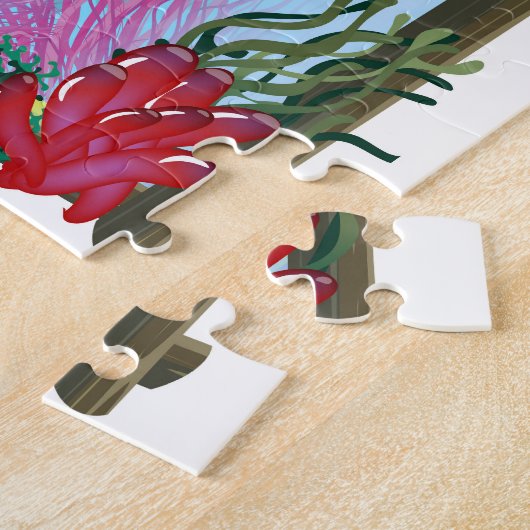 Puzzle Affiche de voyage calamar Japon Nara (Côté)