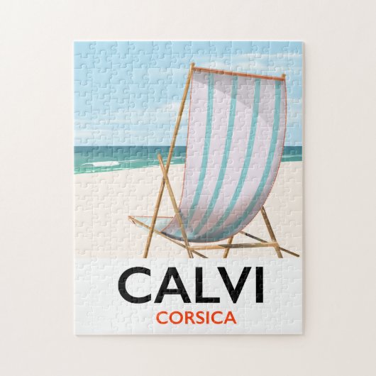 Puzzle Affiche de voyage Calvi Corsica (Vertical)