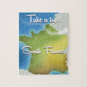 Puzzle Affiche de voyage carte du sud de la France