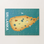 Puzzle Affiche de voyage carte Sri Lanka (Horizontal)