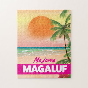 Puzzle Affiche de voyage de la plage de Magaluf Majorque