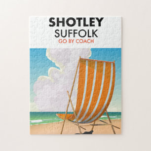 Puzzle Affiche de voyage de la plage de Shotley Suffolk