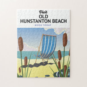 Puzzle Affiche de voyage de la plage d'Old Hunstanton