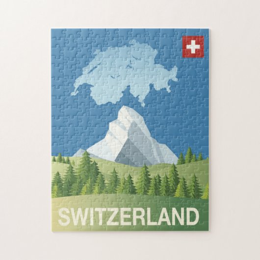 Puzzle Affiche de voyage de la Suisse (Vertical)