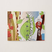 Puzzle Affiche de voyage de l'arbre de pommier de l'État (Horizontal)