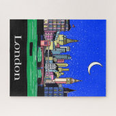 Puzzle Affiche de voyage de Londres sous le ciel nocturne (Horizontal)