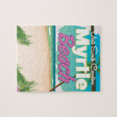 Puzzle Affiche de voyage de Myrtle Beach en Caroline du S (Horizontal)